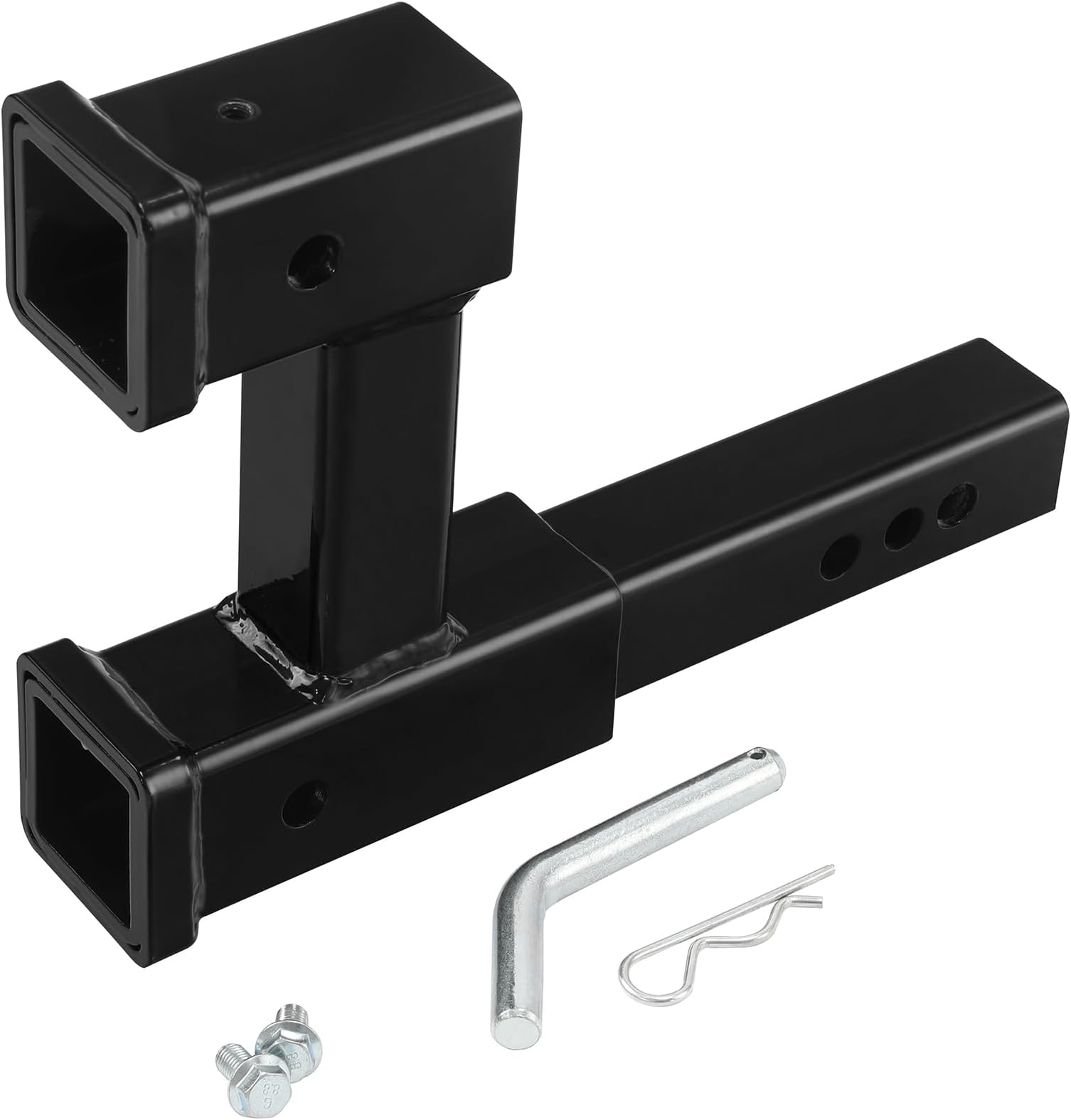 Amazon.com: TCMT Double Hitch Receiver 2 Inch Trailer Dual Hitch ...