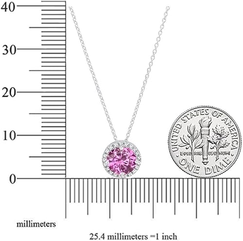 Miniatura 2 de Dazzlingrock Collection - Colgante redondo con halo de diamantes blancos (14 K, 0.217in), oro blanco