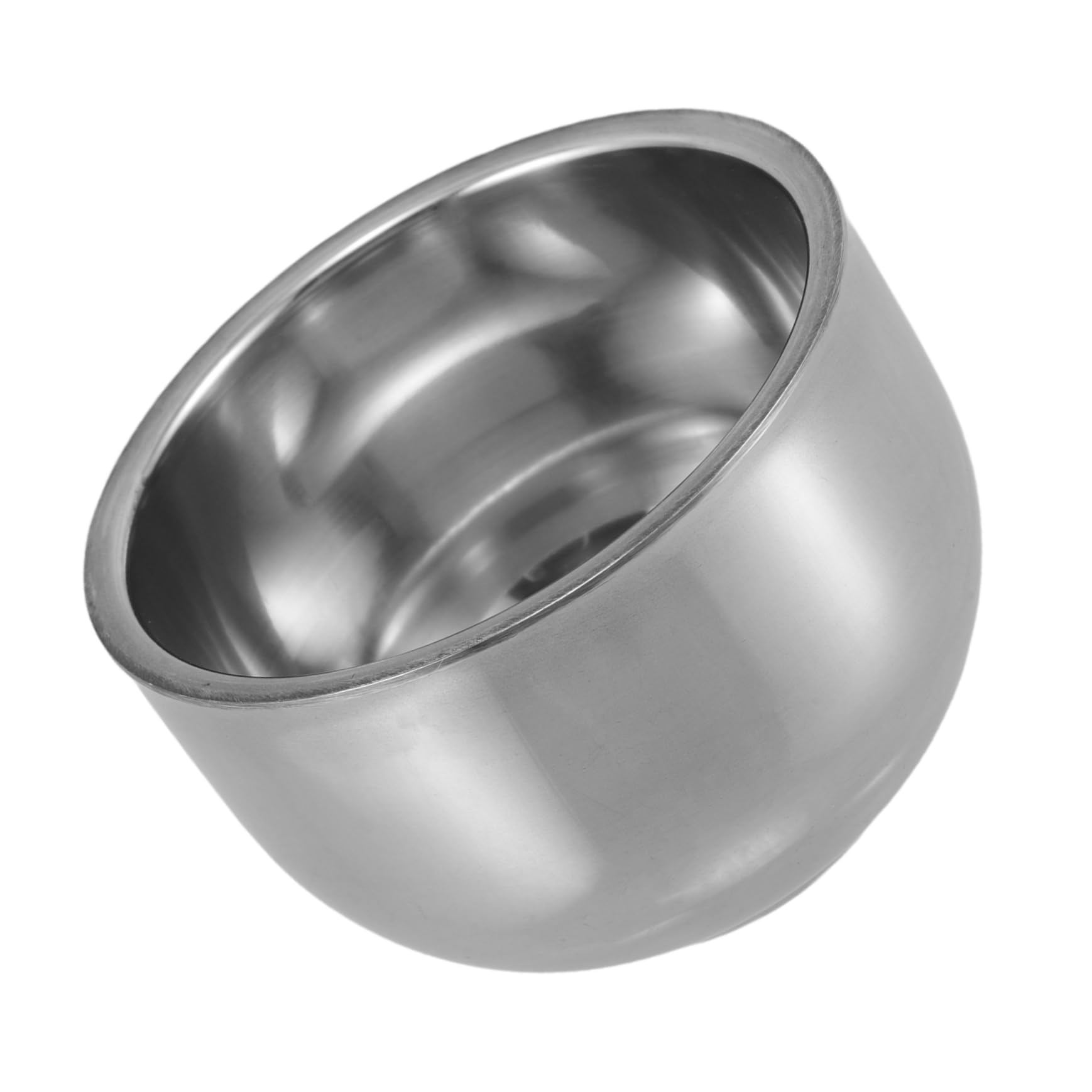 IWOWHERO Metal Shaving Soap Bowl Foaming Holder Compact Stainless Steel Shave Soap Dish