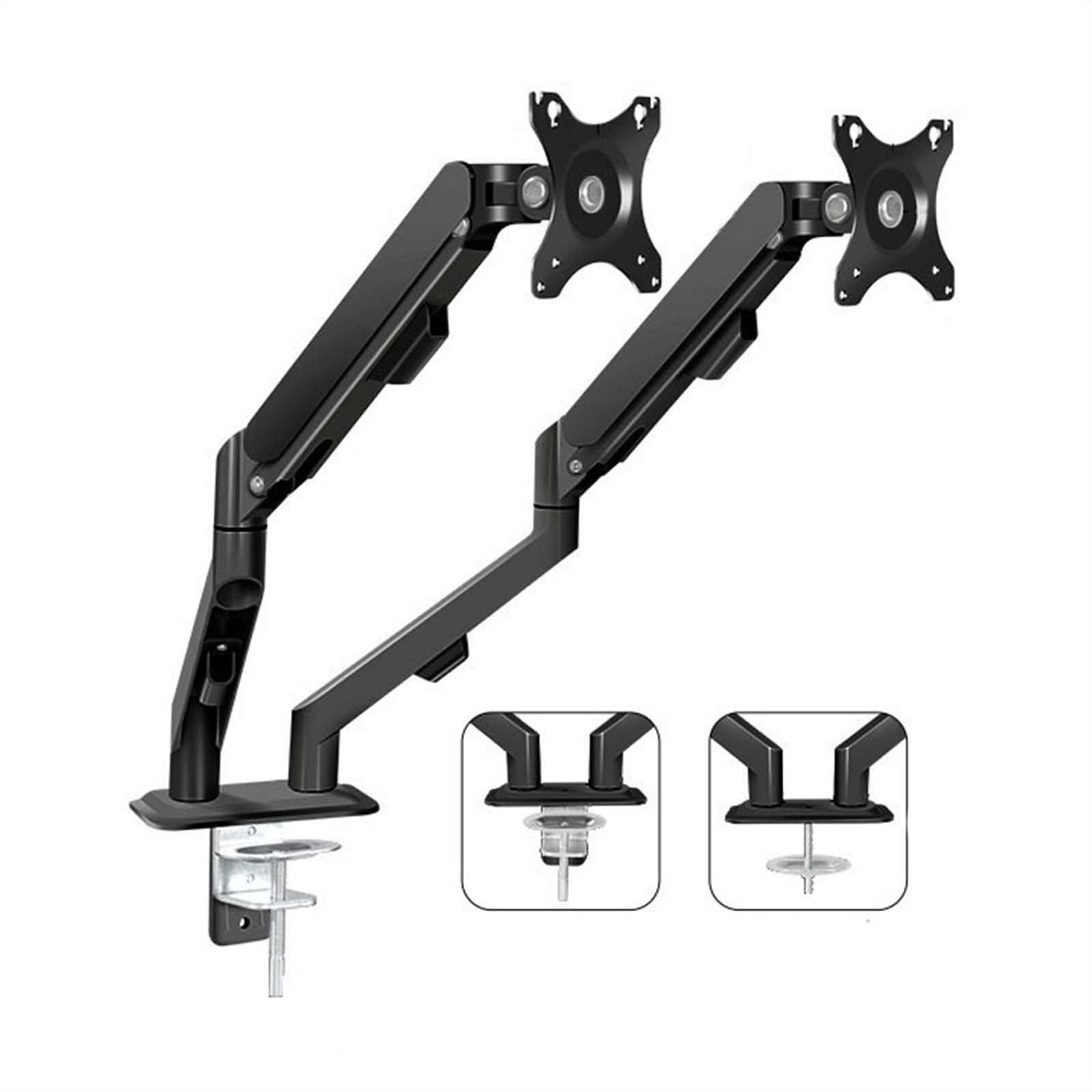 Aioneer Monitor Arm Dual Monitor Mount For Most 17-30" Screens, Each Arm Holds Max 19.8Lbs, Dual Monitor Desk Mount Arm With Height-Adjustable/Tilt/Swivel/Rotate Monitor Mount Ar