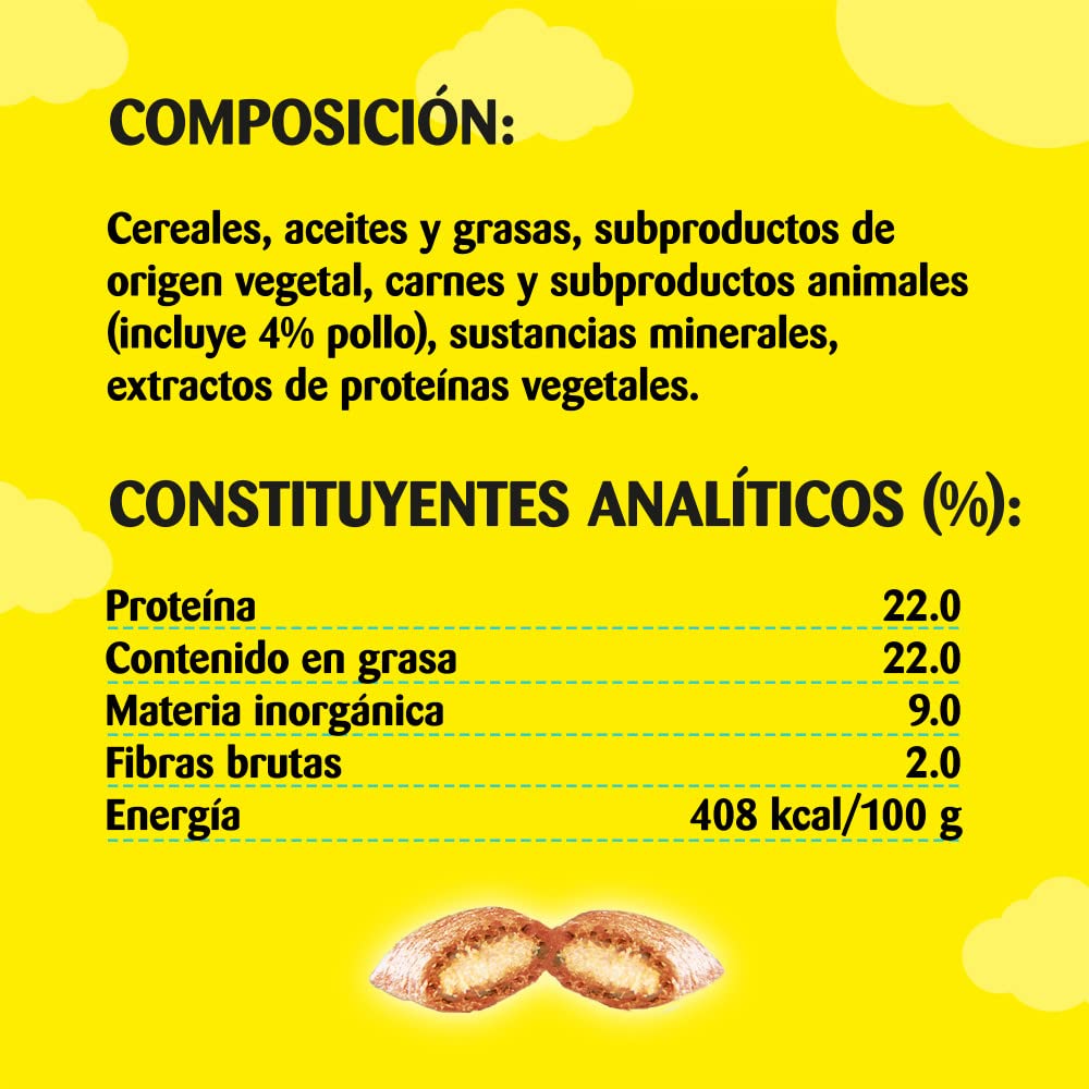 Catisfactions Premios para Gatos, Sabor Pollo, Maxipack (Pack de 4 x 180g)