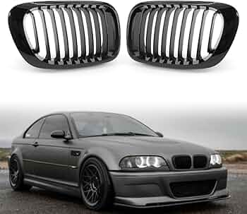 BMW E46 M3フロントグリル 4個セット Amazon | GZYF車用 フロントグリル キドニーグリル アッパーグリル 2種