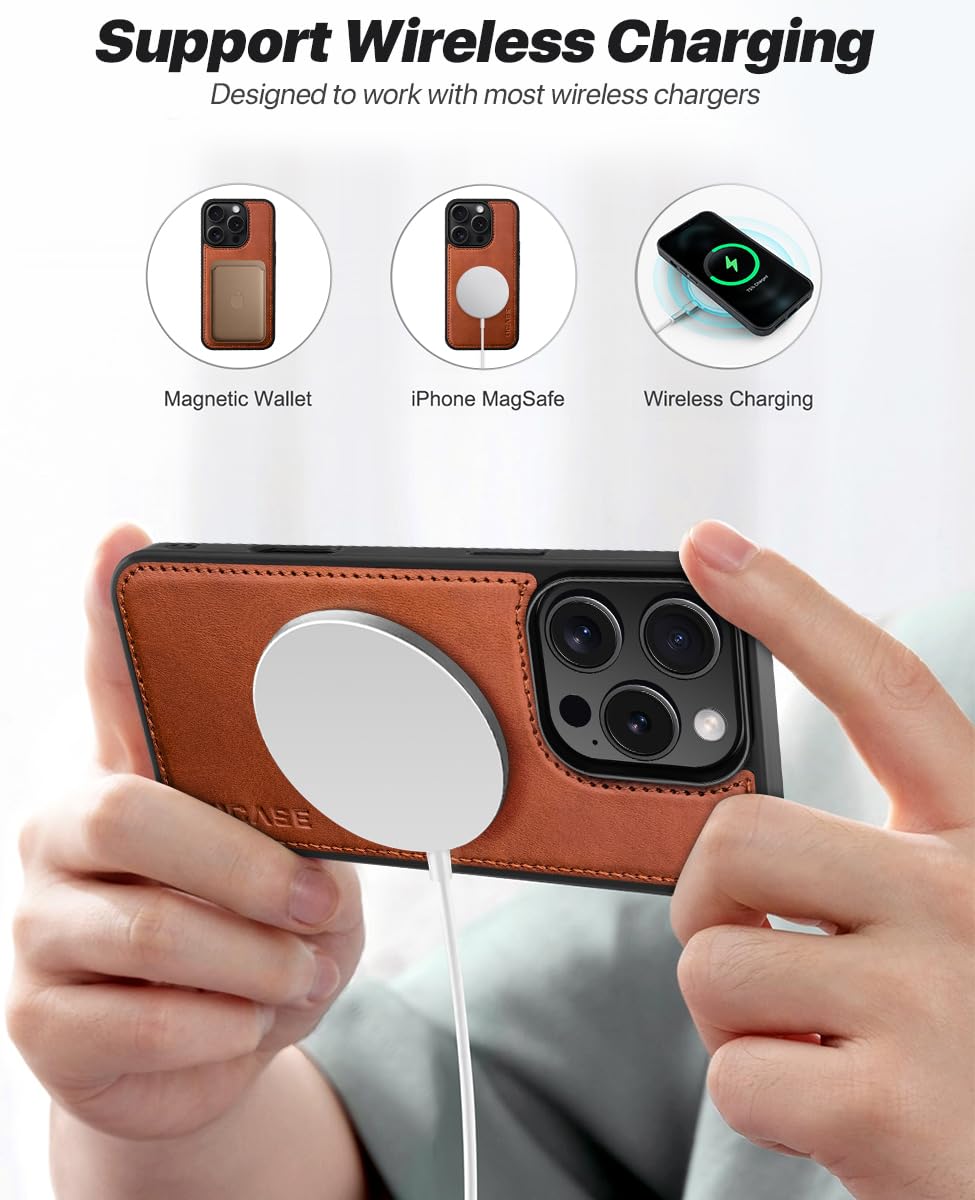 OCASE for iPhone 16 Pro Case, Detachable 2 in 1 PU Leather Wallet Case with RFID Blocking, Wireless Charging, Card Holders - Image 4