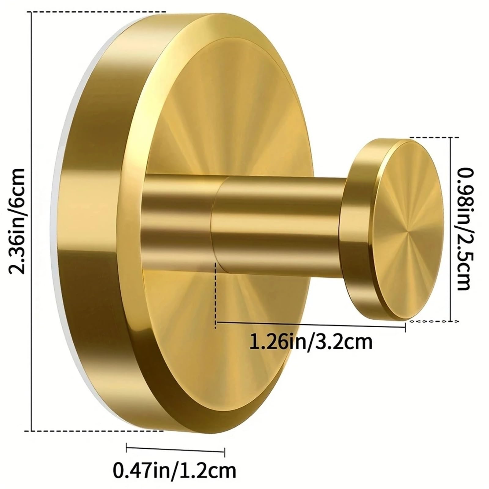 8 Stück wasserdichte Saugnapfhaken, einfache Montage for Dusche, Badezimmer, Küche und mehr, Tragkraft bis zu 7 kg, ideal for Handtücher Für Küche Bad(Gold)