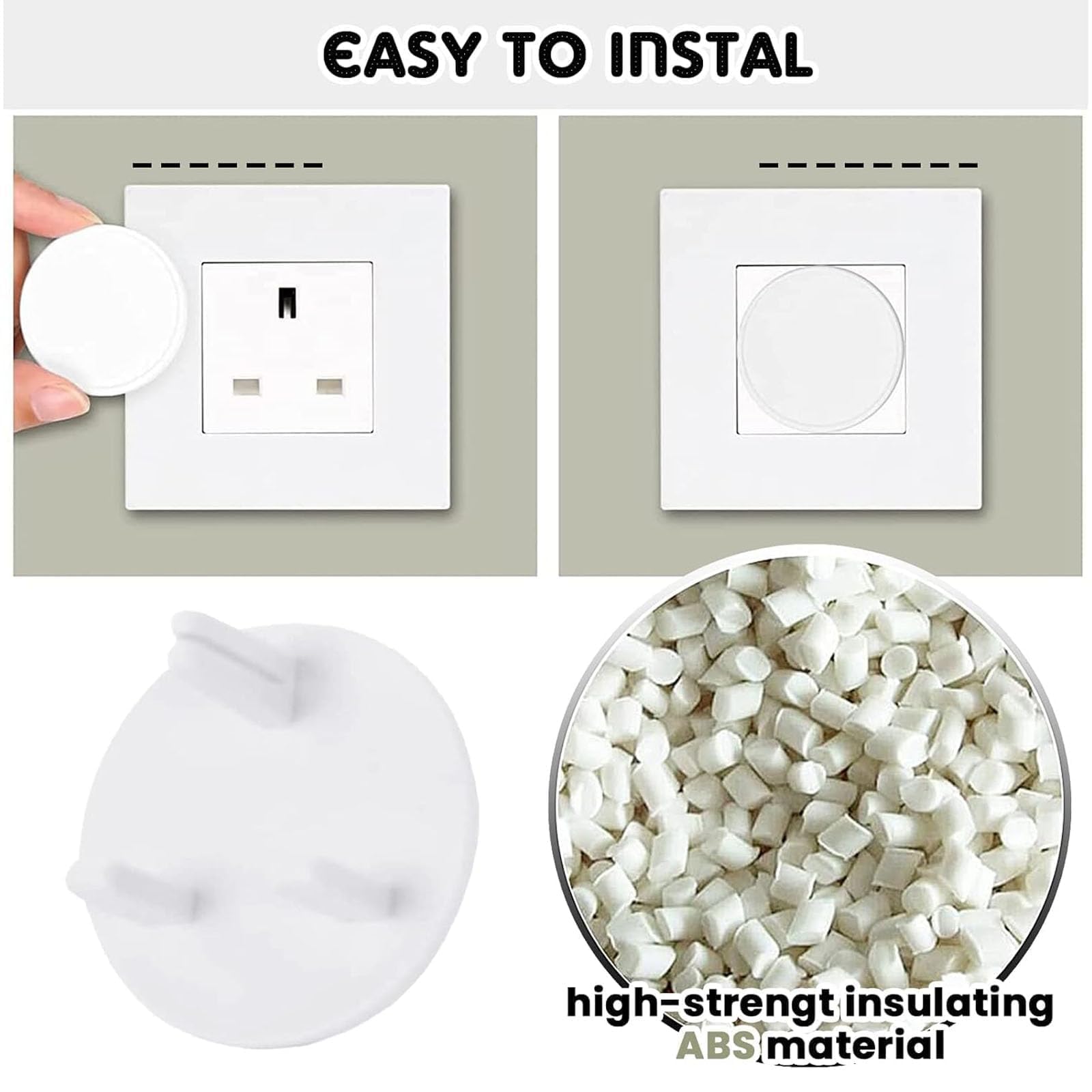 30 Packs Plug Socket Covers UK, Child Baby Plug Socket Covers - Image 4