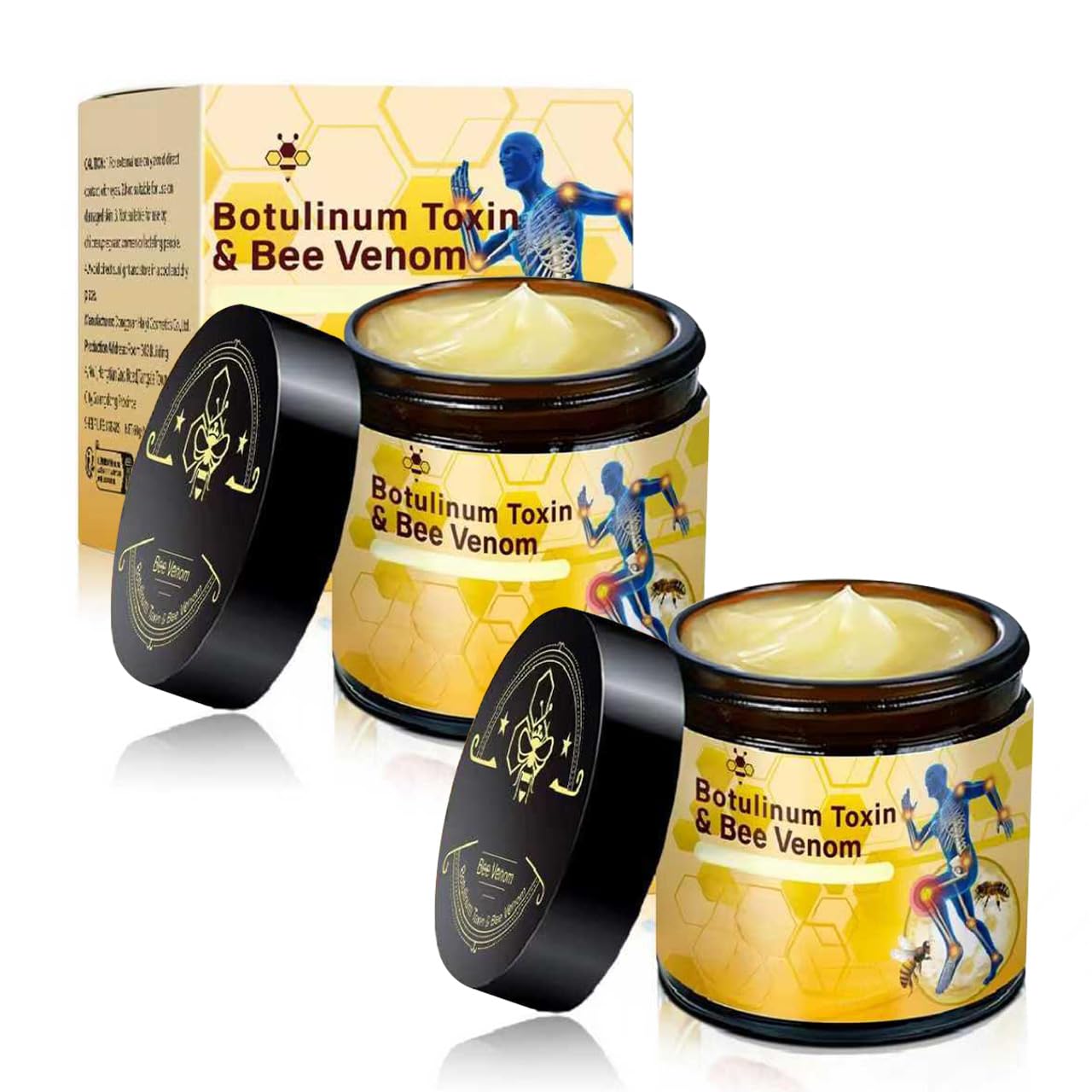 Photo 1 of 2 PCS Botulinum Toxin & Bee Venom Bone Healing Cream, Release Joint Activities Muscle Soothing Massage Gel.