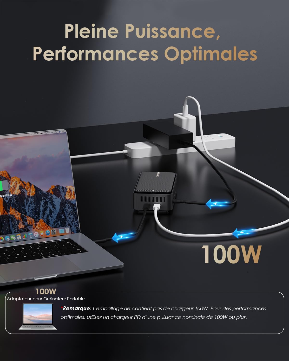 WAVLINK Station d'accueil pour Ordinateur Portable pour Trois écrans (8K @ 30Hz/4K @ 144Hz), Station d'accueil USB-C avec boîtier SSD M.2 PCIe/SATA, Prend en Charge 100 W Power Delivery, USB C/A, SD