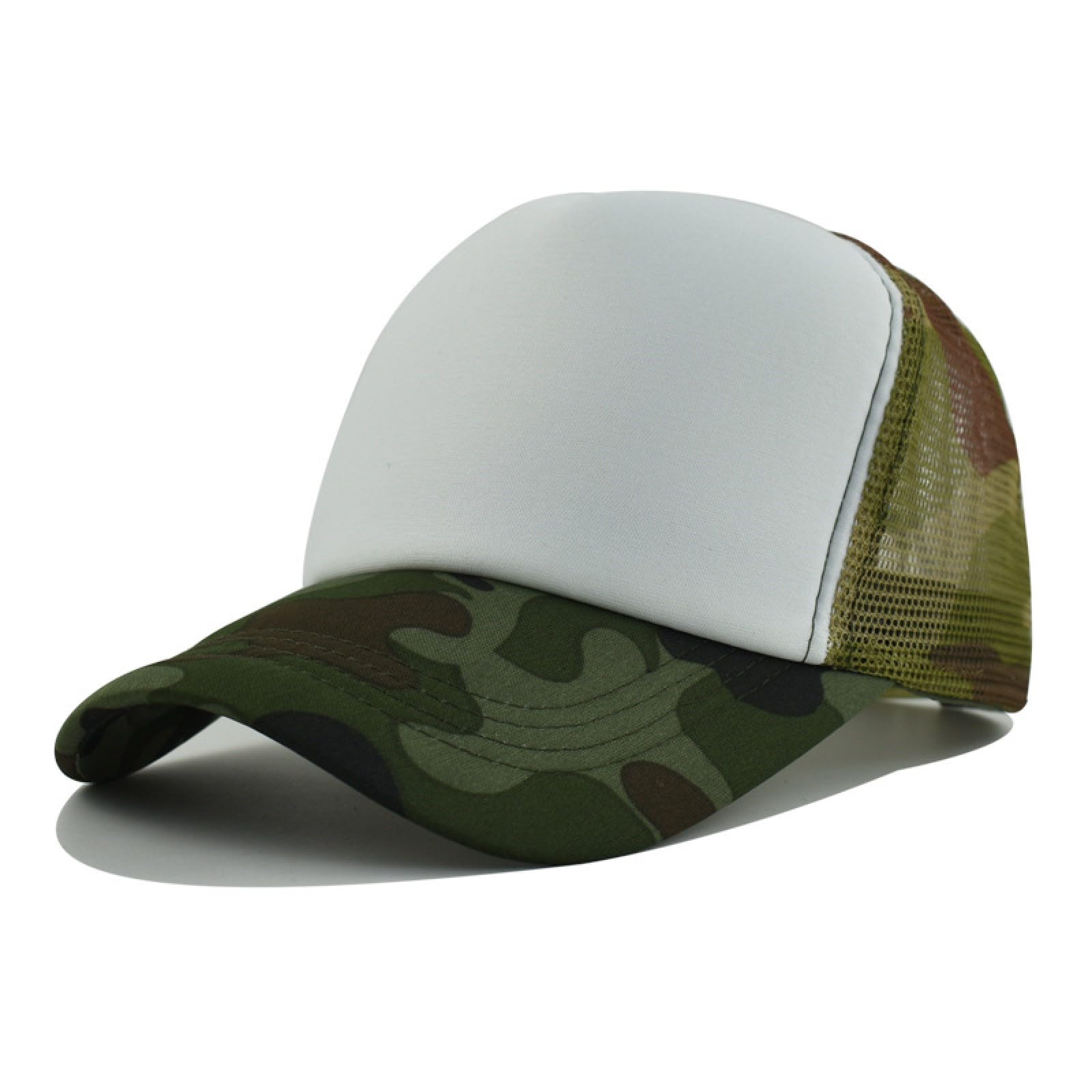 HaloHorus Retro Sponge Trucker Hat for Unisex, Classic Adjustable Mesh Baseball Cap for Running, Hiking, Workout, Fishing, Sp-camo, One Size — image 1