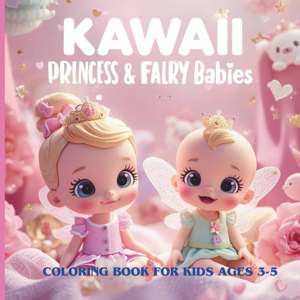 Kawaii Princess & Fairy Babies – Coloring Book for Kids: Adorable Baby Princesses, Tiny Fairies & Easy Coloring Fun for Ages 3–5