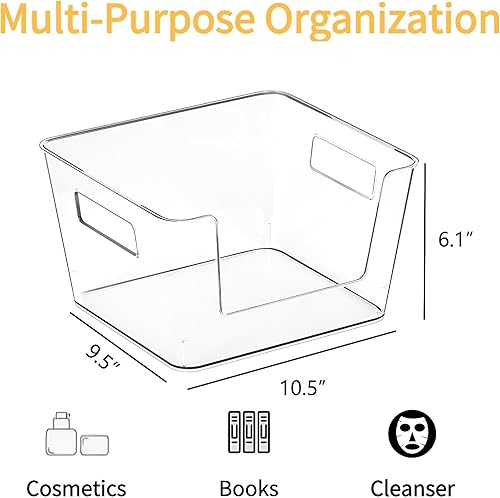 Miniatura 7 de vacane Contenedores de almacenamiento frontales abiertos, organizadores transparentes para refrigerador, contenedores de almacenamiento,