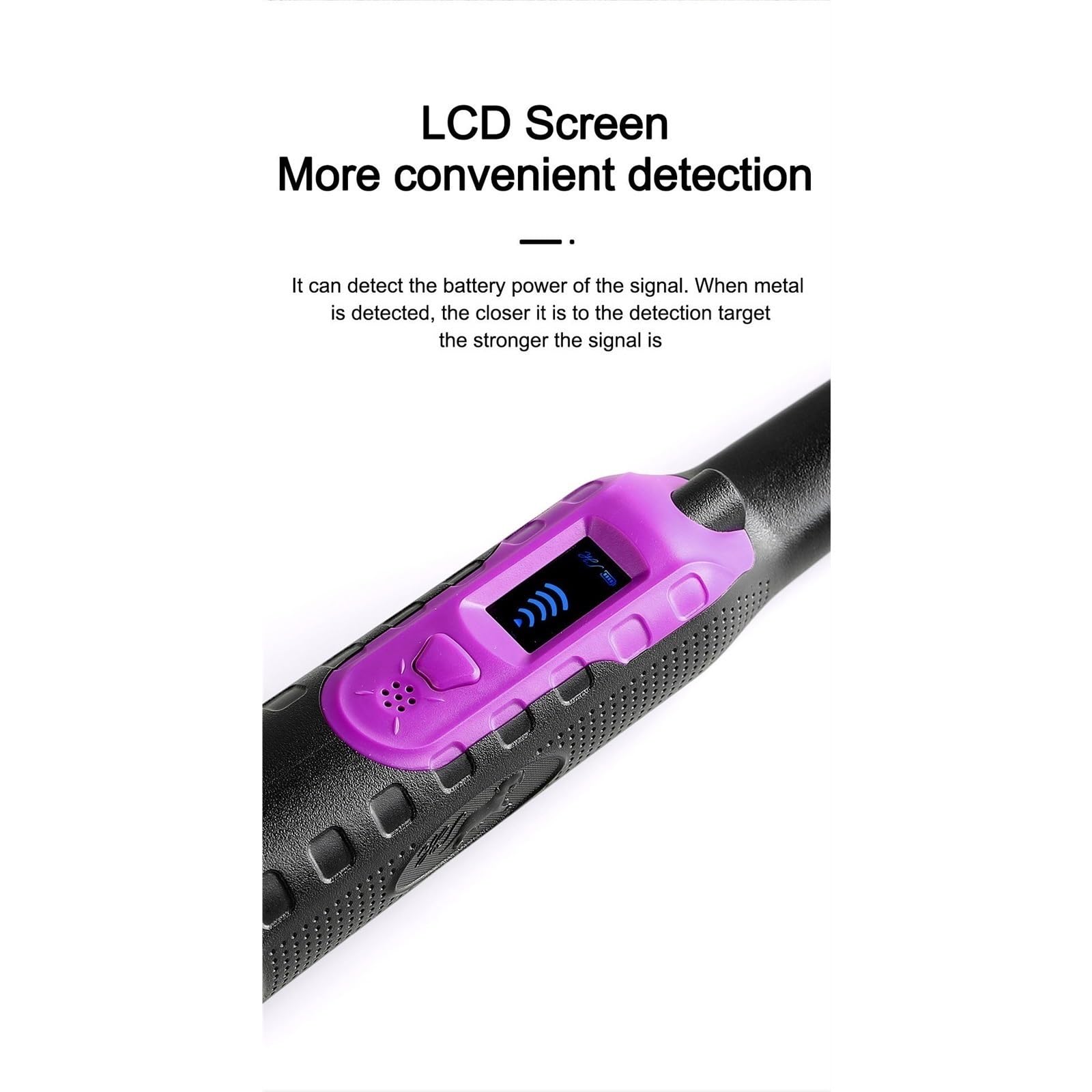 Wyświetlacz LCD Pinpoint Wykrywacz Metali Pinpointer IP68 Wodoodporny Z Wyszukiwarką 360° Czułe Precyzyjne Wykrywanie(Red)