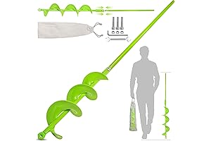 Easy Gardening Drill Auger Bit for Planting Bulbs, Bedding Plants. Spiral Drill...
