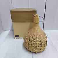 Amazon.co.jp: 竹泉作虫かご晒箱付花生け花瓶花器和物籠虫籠竹製