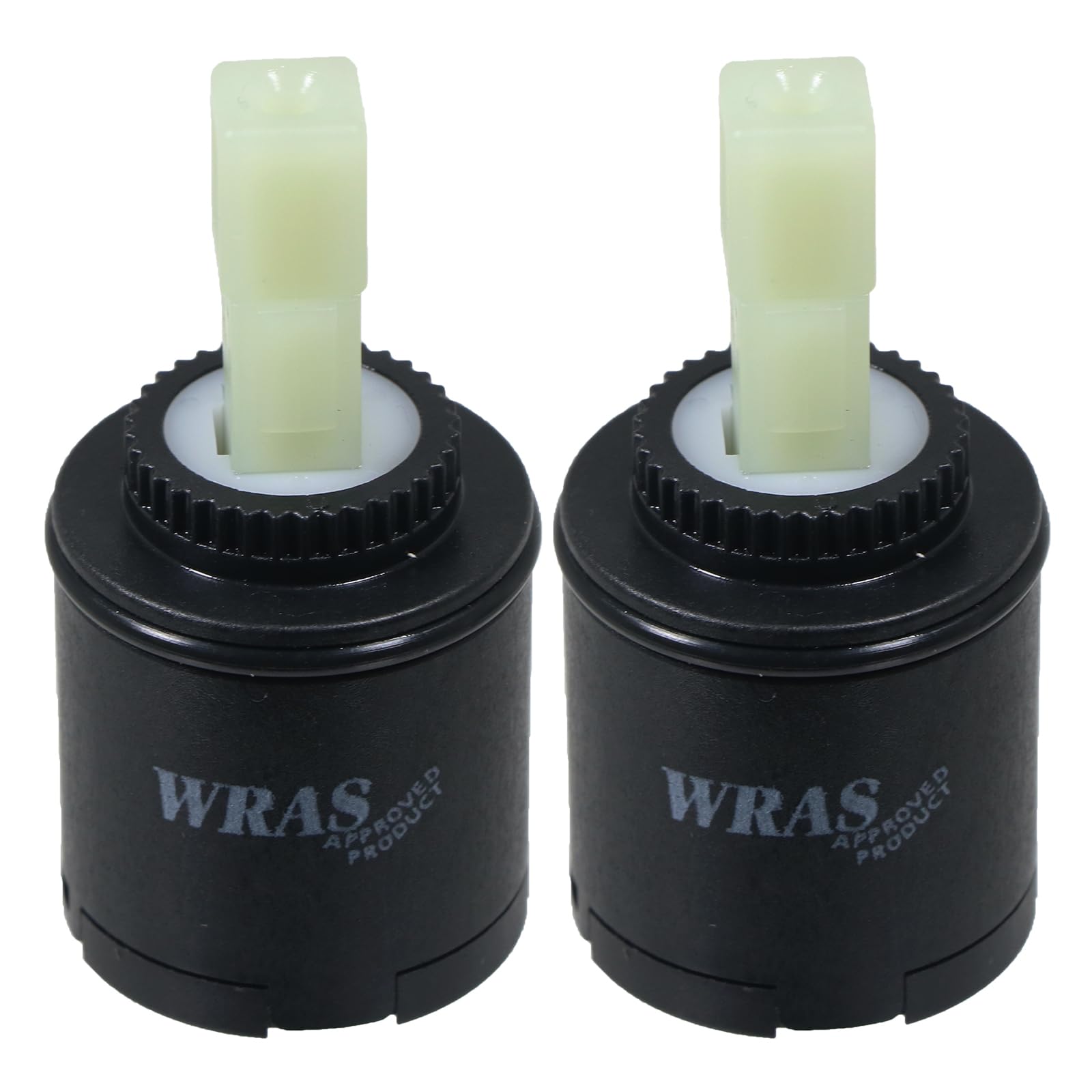 Spares2go Black Mixer Tap Cartridge 30Mm Single Monobloc Sink Basin Bath Hot Cold Water Valve (Pack Of 2)