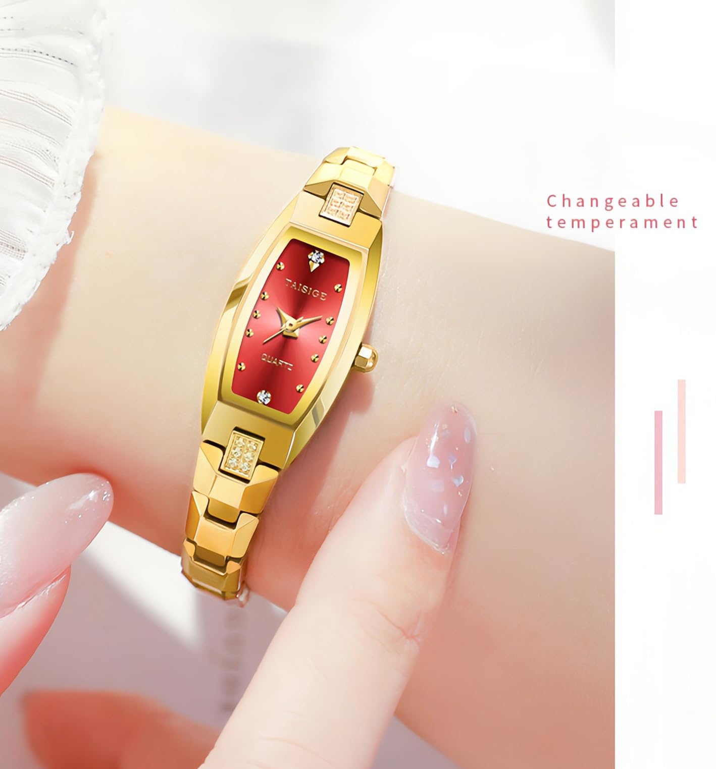 MASTOP Orologi sottili sottili in oro per le donne Dainty Hexagon Ladies Quartz orologi da polso cinturino in acciaio inossidabile Orologio analogico alla moda Bracciale di lusso da donna elegante