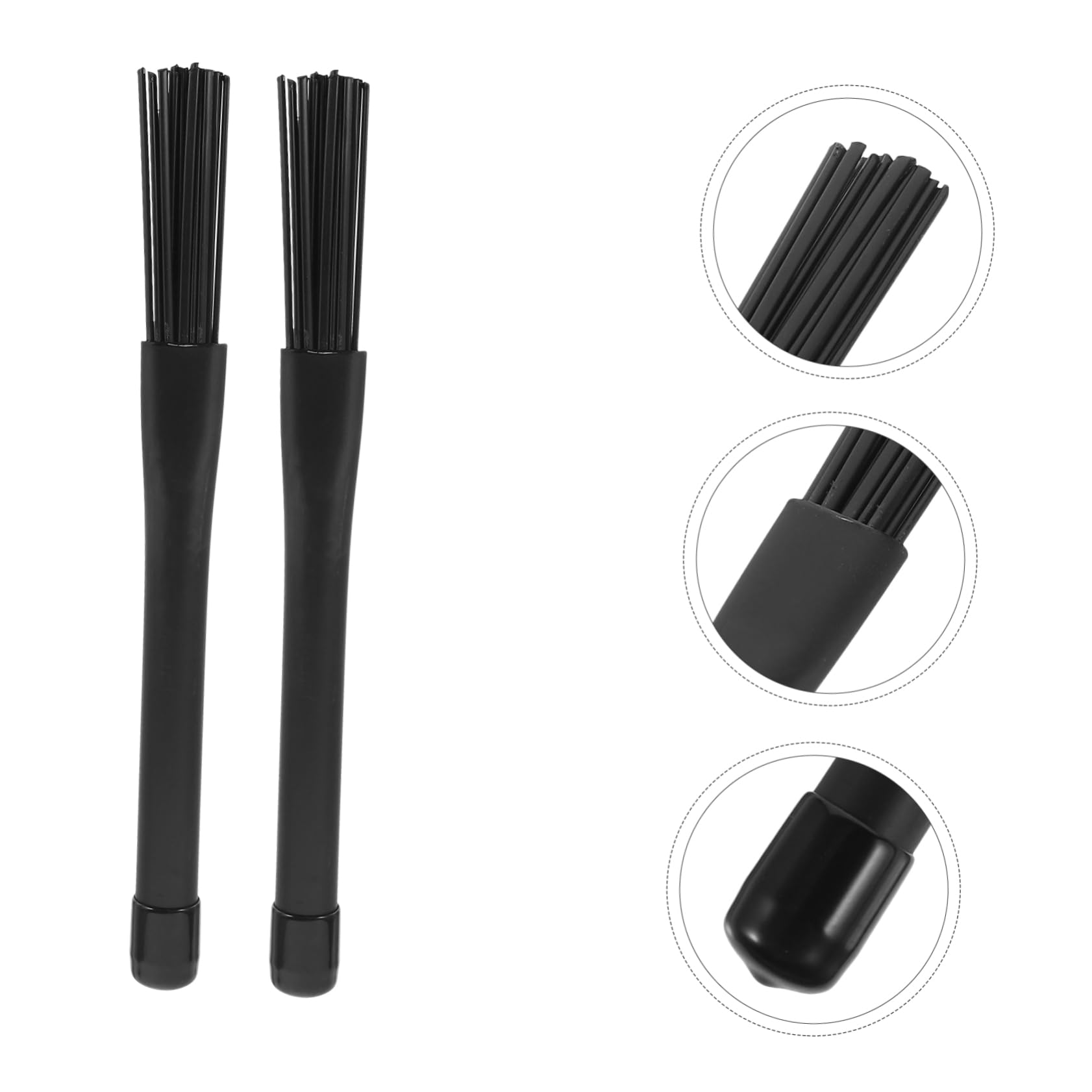 NULYLU Percussion Instrument Brush Set 1 Pair Retractable Nylon Brushes for Drums