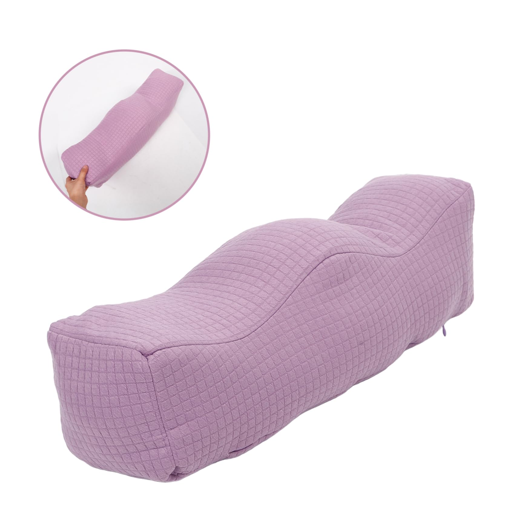 CHILDWEET Foot Pillow Foot Stool Lumbar Pillow Wedge Pillow Lower Back Pillow Foot Rest Pillow Elastic Foot Rest Leg Elevation Pillow Leg Raise Pillow Sleeping Leg Pillow Lavender Pp Cotton