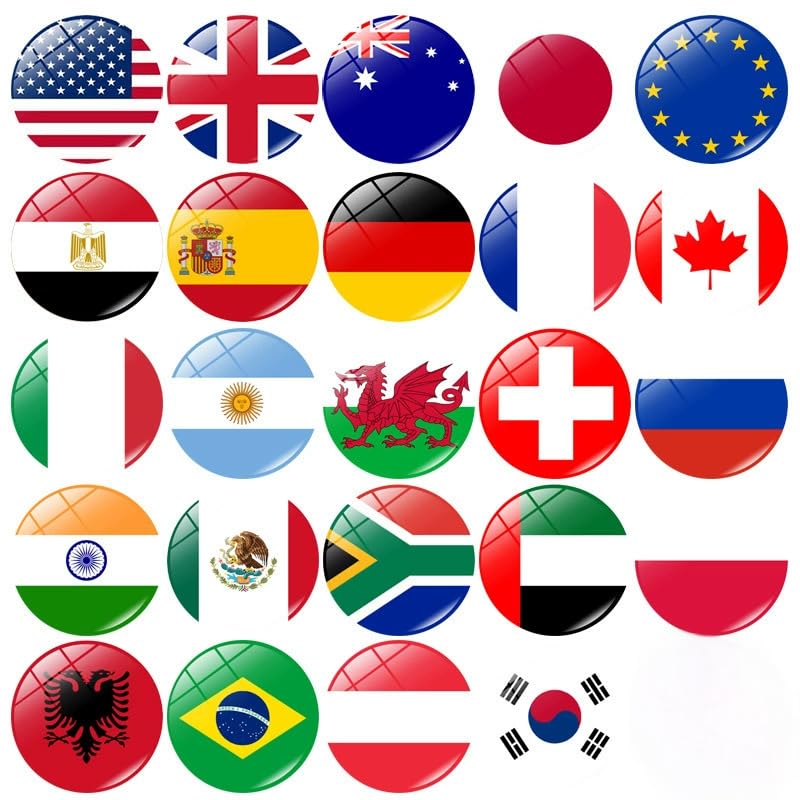 Imanes Decorativos de Banderas Mundial 24 Piezas miniatura 1