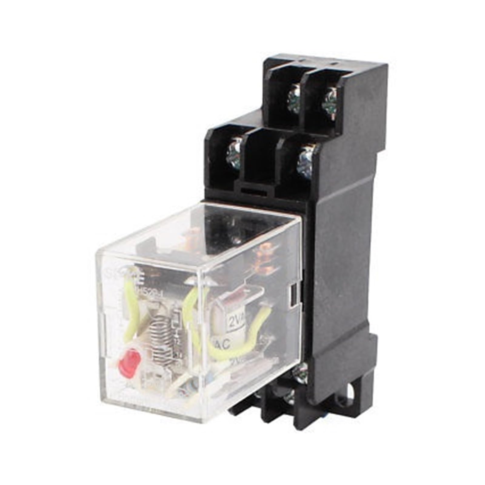 Relé de potencia DPDT 12V CA de 8 pines con conmutación estable y base HH52P-L 5