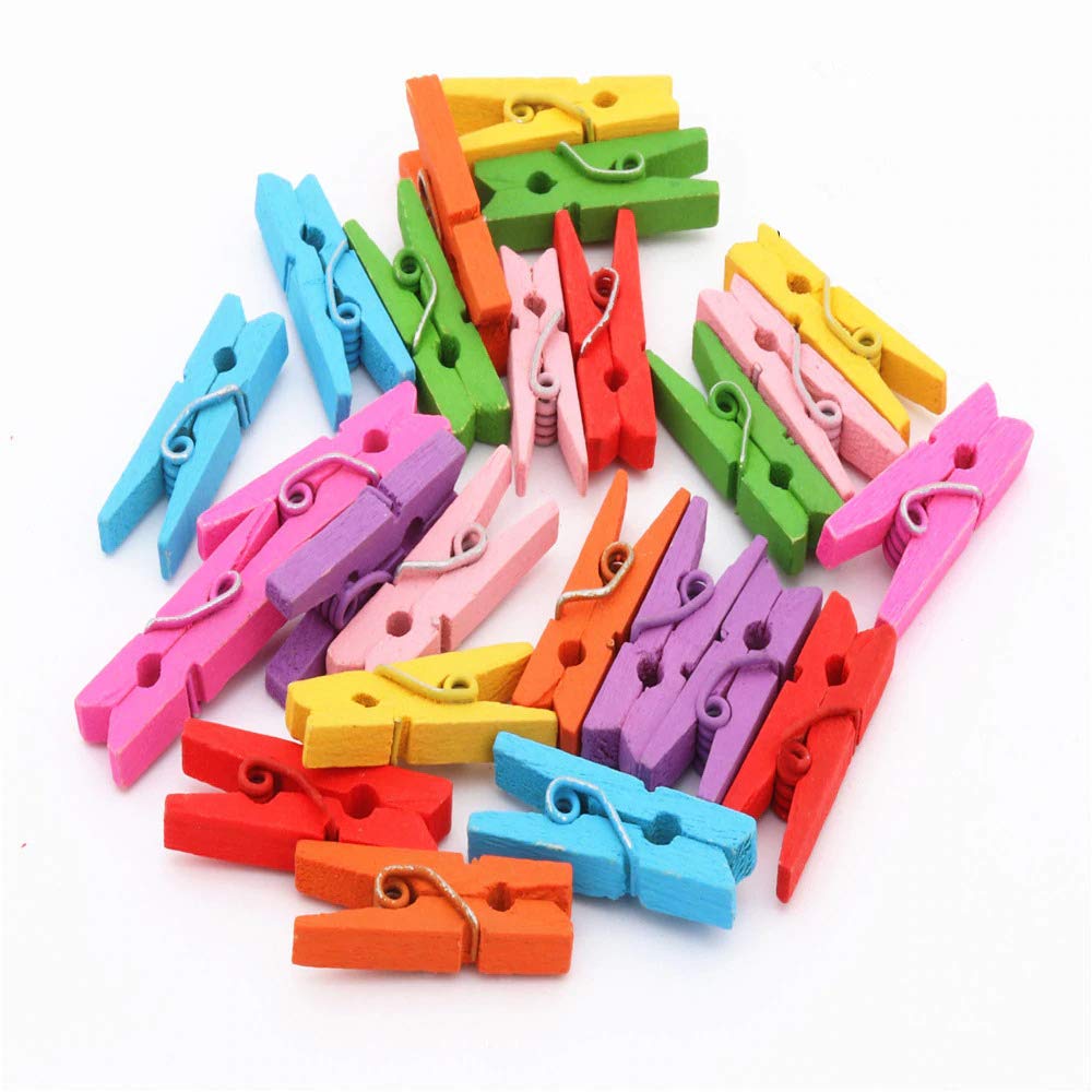 BanteyBanatey Mini Colour Wooden Clips/Pegs for Hanging Photos, Notes, Memos 1 inch (100 Pcs) (B08L9K3NZM) Amazon Price History, Amazon Price Tracker