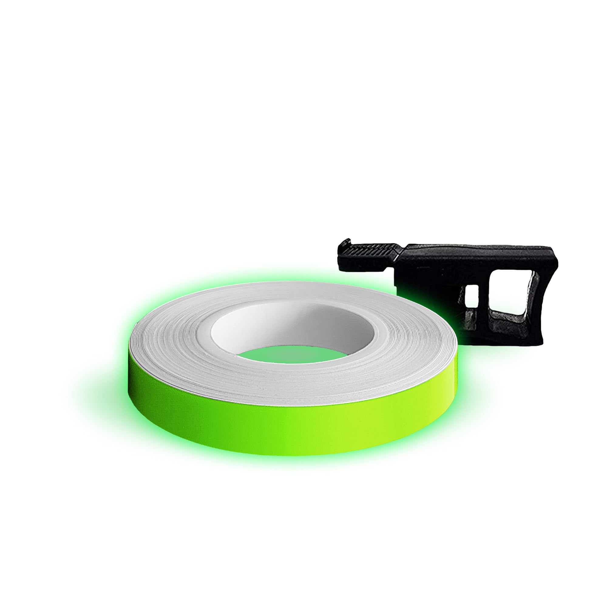 Neon Wheel Stripes with Applicator Tool, 7 mm x 6 mt, Fluo Green