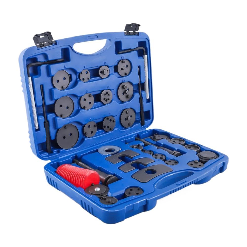 Kit di Attrezzi per Pinza Freno a Disco da 35 Pezzi. Strumento per compressore Pinza a pistone