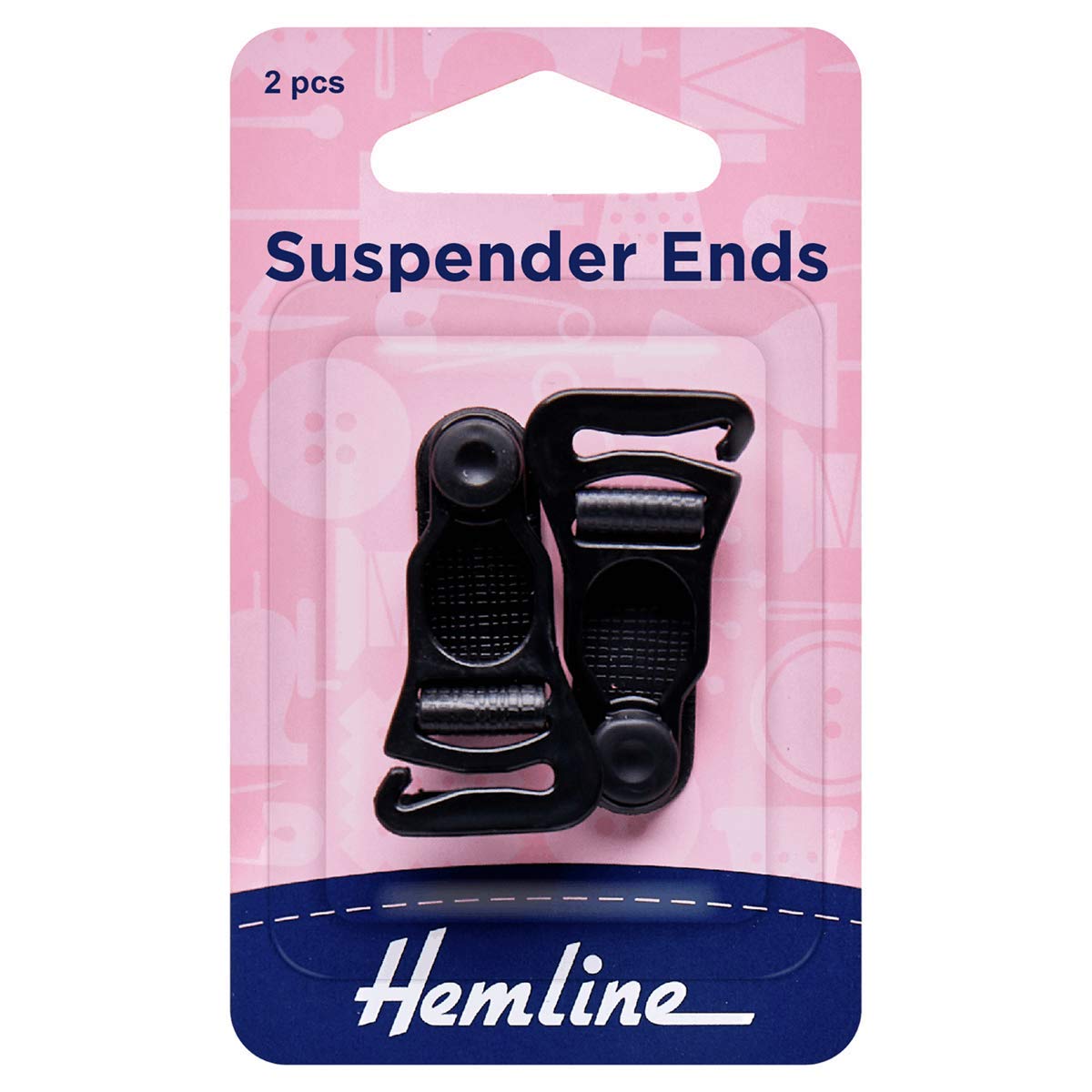 Black Suspender Ends