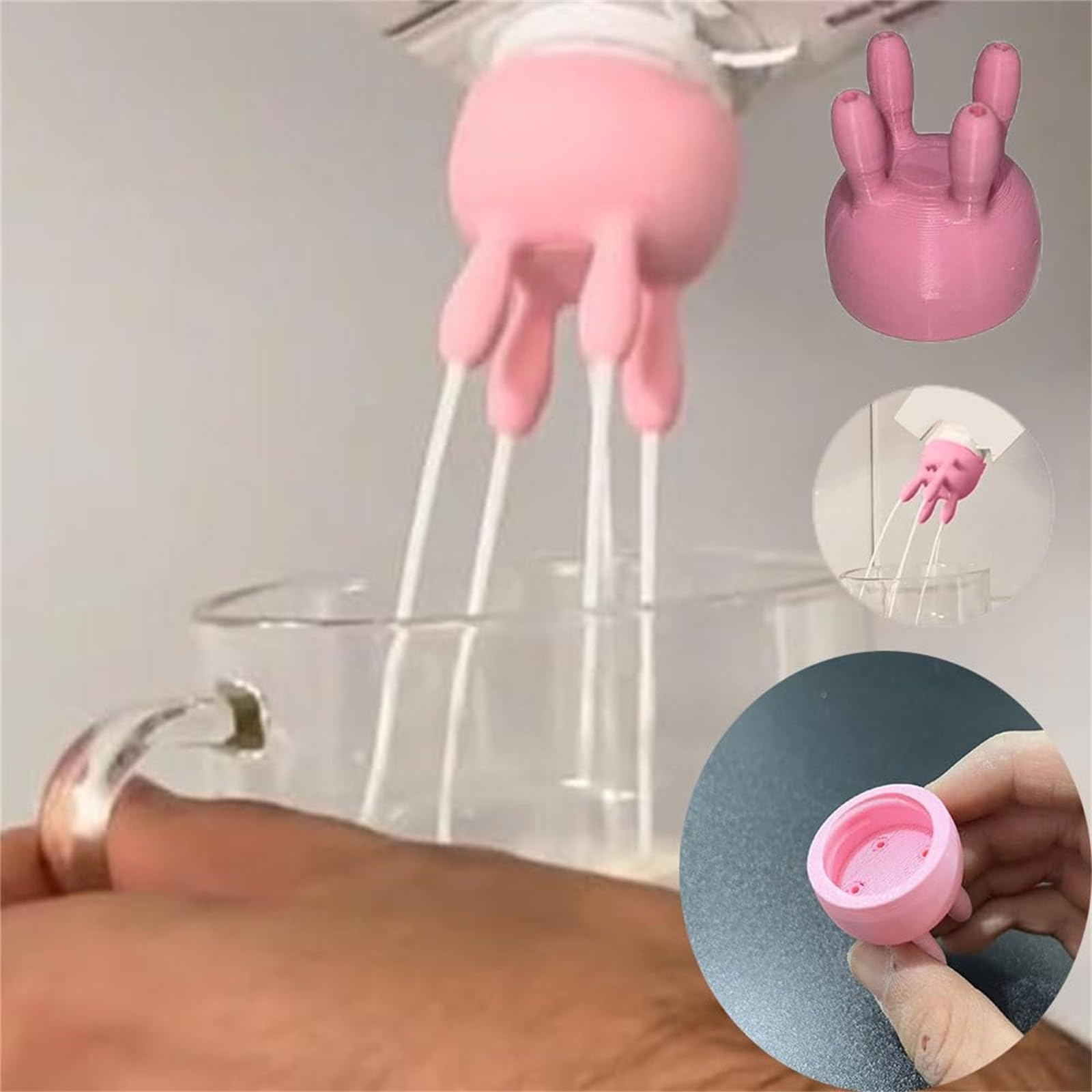 KnjoFly Cow Udder Milk Carton Cap, 3D Printing Funny Pouring Milk Bottle Cap, Milk Bottle Cap, Reusable Boxed Milk Cap, Spoof Gifts (1 Pcs)