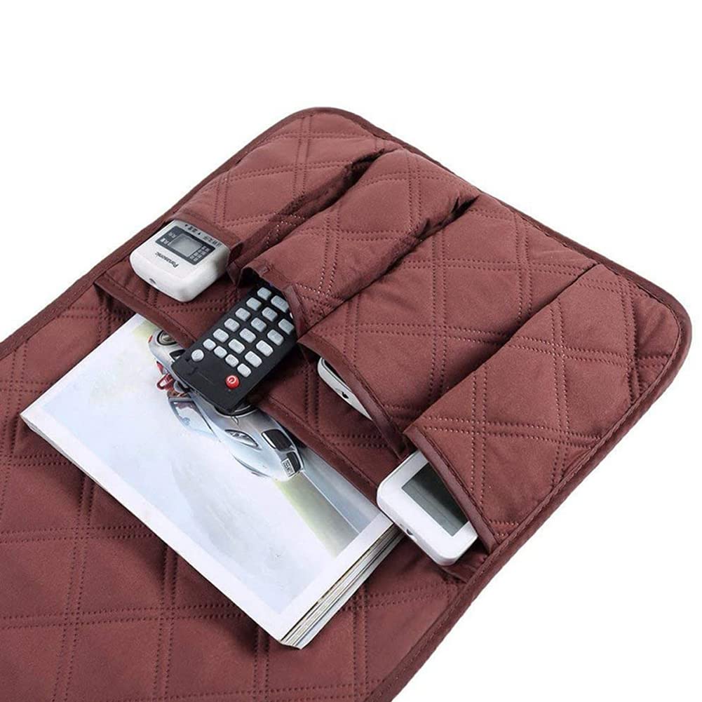 Tascabile Per Telecomando Libri Organizer Da Bracciolo Per Divano E Poltrona - Con Tasche Multiple Per Telecomando, Libri, Cellulare E Occhiali, Antiscivolo E Pieghevole Tasca Appendi Bracciolo