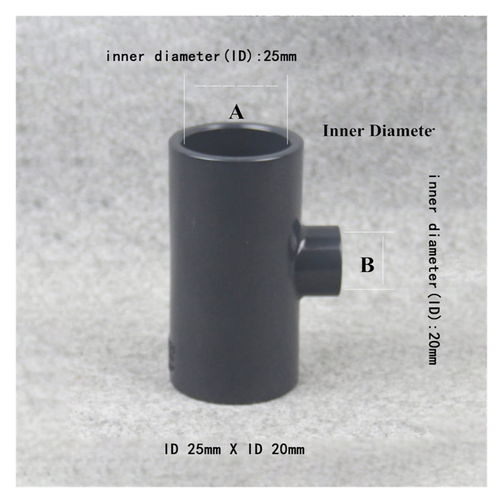 HMTE Accesorios de tubería de Agua de plástico UPVC en T de Diferentes diámetros 1 Pieza (Color : 1 Pcs, Thread Specification : ID 50 X ID40mm) (1 Pcs ID 50 X ID32mm)