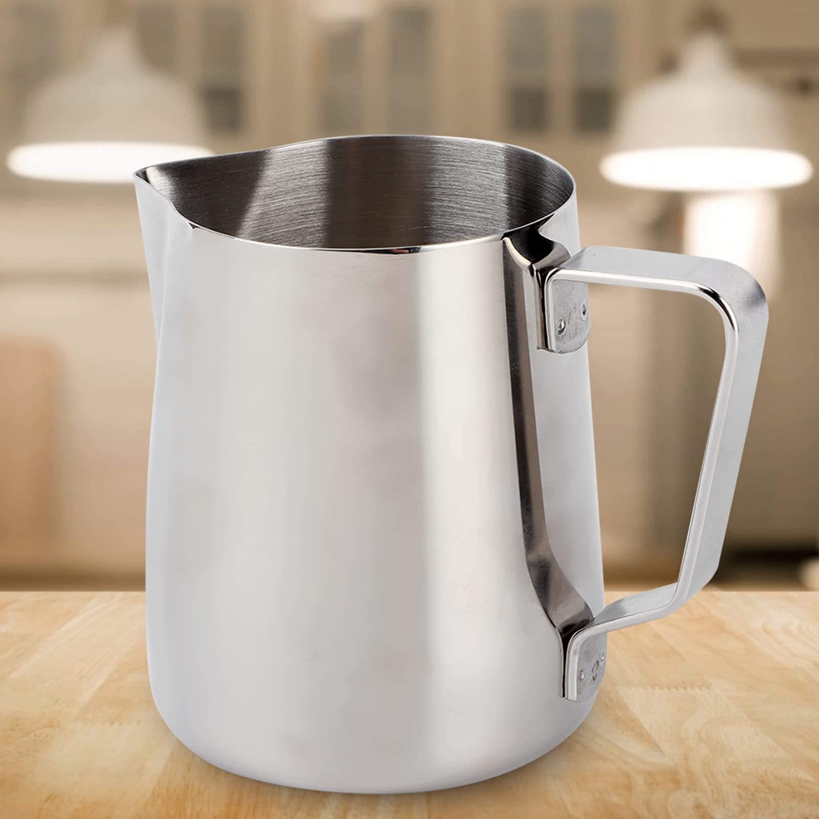 Melkopschuimer kan, 600 ml roestvrij staal voor espressomachine, cappuccino, barista, stoomroomkannen, koffiemok maatbeker met latte art pen