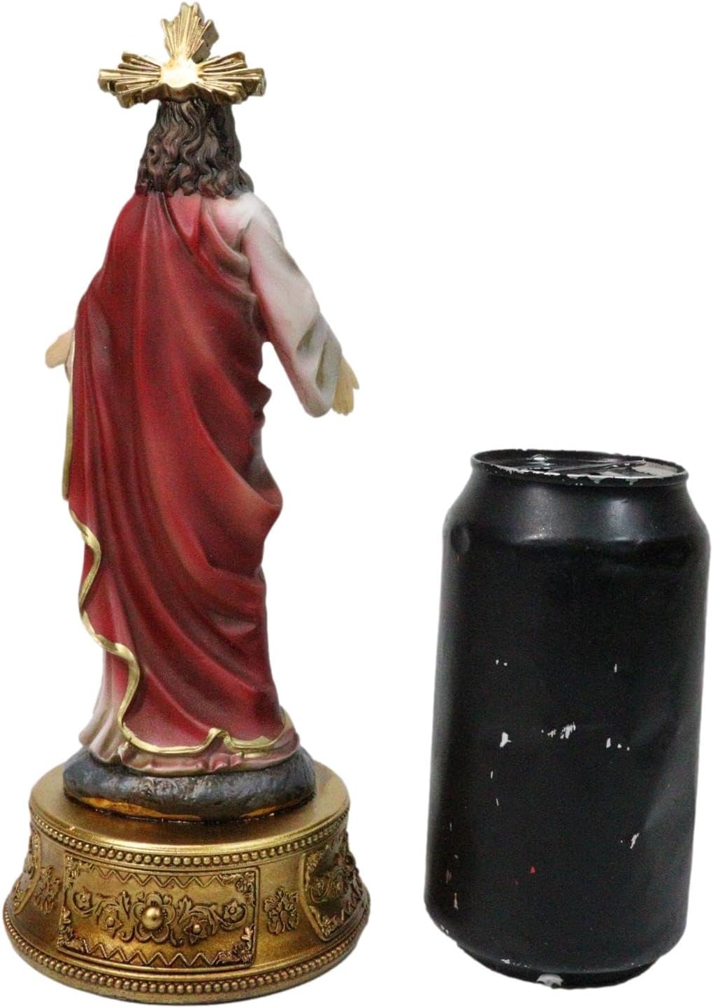 Ebros Gift 9" H Catholic Christian Sacred Heart of Jesus Christ with Rosary Drawer Box Figurine Symbol of Love Atonement Forgiveness for Humanity Altar Sculpture