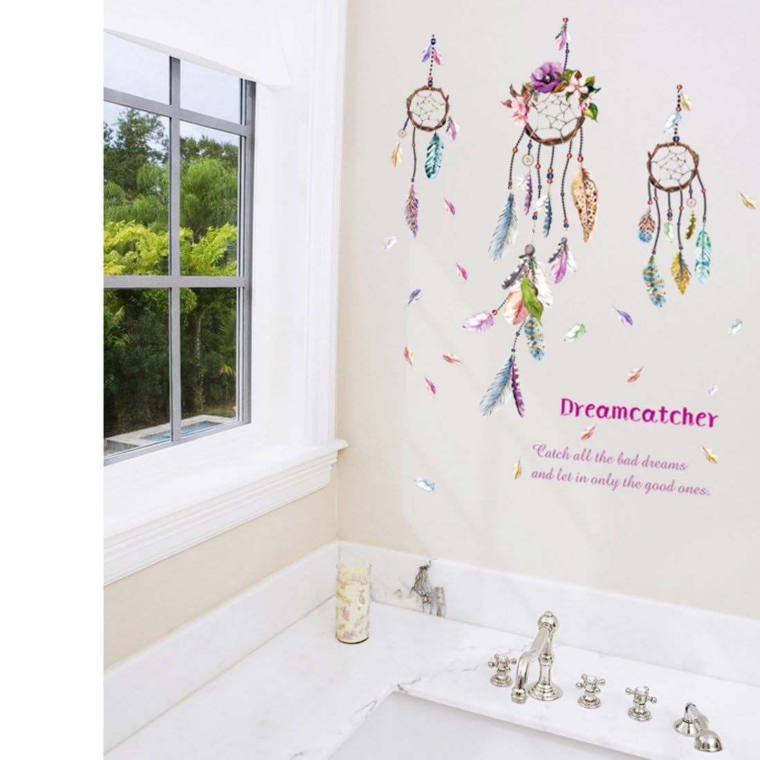 Indian Royals Dream Catcher Stickers for Walls of Home, Wall Sticker for Living Room, Wall Stickers for Home, Wall Painting Stickers, Living Room Wall Stickers (60cm x 90cm)-Self-Adhesive 4