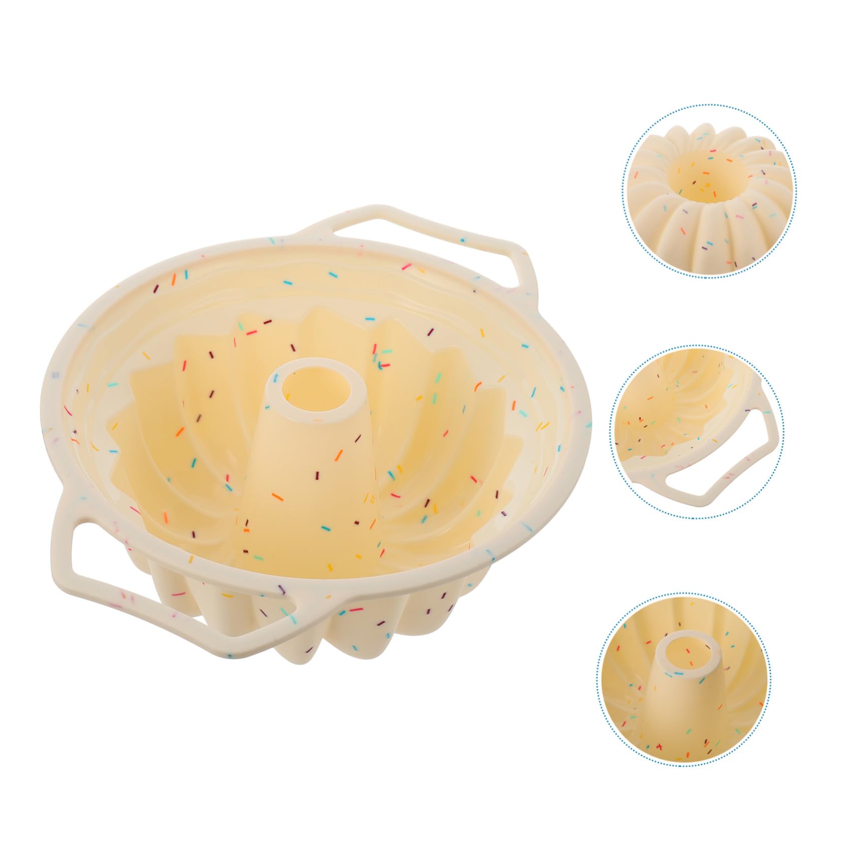Zerodeko Stampo Rotondo Facile da Pulire in Silicone Struttura a Spirale con Cornice Rinforzata per Dolci Fatti in Casa e Professionali