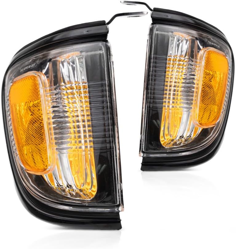For Toyota Tacoma 2001 2002 2003 2004 Side Marker Light Assembly Driver And Passenger Side | Pair | Black(209) | TO2520163 TO2521163
