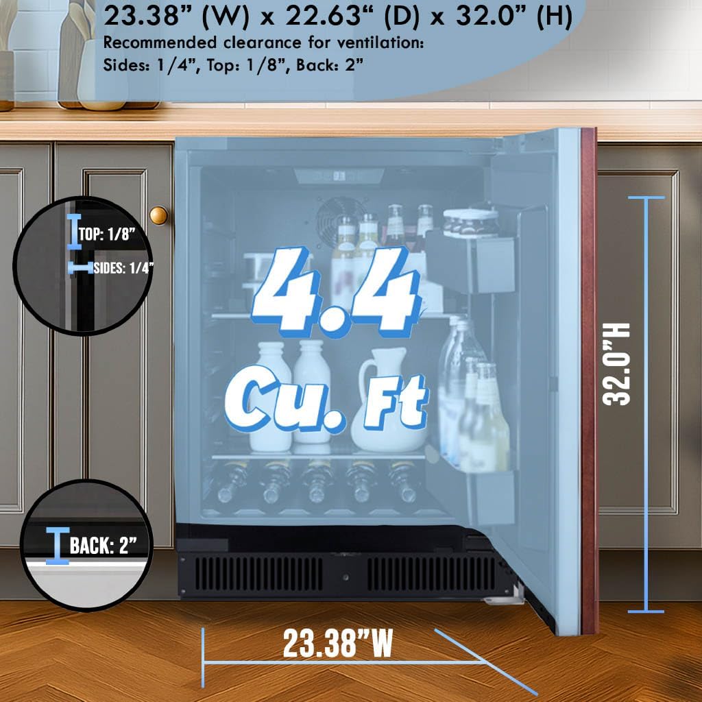 Summit 24" Refrigerator, 4.4 cu.ft., ADA Compliant, Built-In All Refrigerator, Panel Ready* AL54PNR (Panels Not Included) (Right Handed Door Swing)