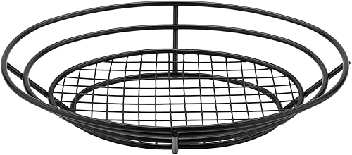 Miniatura 2 de G.E.T. 4-34418 Cesta Ovalada de 12" x 8.5", Clipper Mill de 2", Hierro Recubierto de POLIETILENO