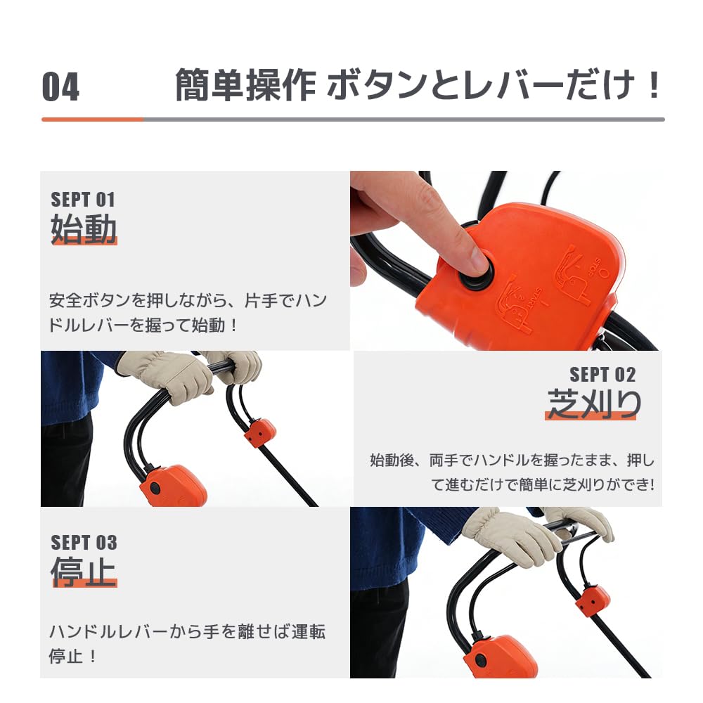 Amazon.co.jp: 森風ShinrinKaze 草刈り機 芝刈機 電動 折りたたみ式 大