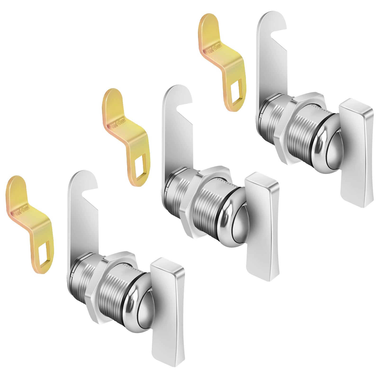 Cerraduras de leva de pulgar, 3 unidades, 3 cerraduras para puerta de almacenamiento, puerta de compartimento, cerraduras operadas con pulgar sin llave