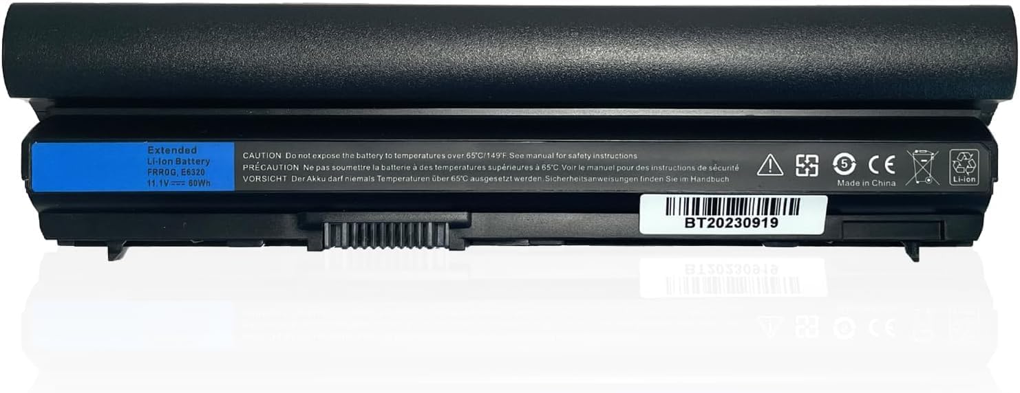 RFJMW F7W7V Y61CV FRROG FRR0G 7FF1K J79X4 09K6P 0F7W7V 11HYV 312-1239 312-1381 312-1241 Laptop Battery Replcement for Dell Latitude E6220 6230 E6320 6320 E6230 E6330 6330 E6430s(11.1V 60Wh)