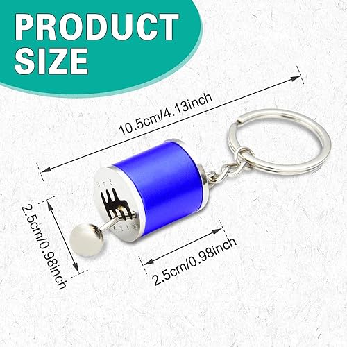 Miniatura 3 de Jsorum Llavero de juguete para ansiedad de cambio de marchas de transmisión manual de seis velocidades, llavero de automóvil con pieza automotriz,