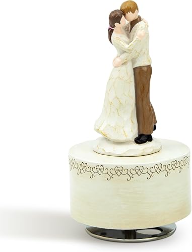 Caja de música para pareja, figura musical esculpida pintada a mano, caja de música de amor, caja musical para esposa, amante, cumpleaños,