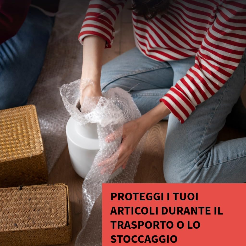 Rotolo di pluriball largo 100 cm e lungo 100 metri | Pluriball Ideale per imballi, traslochi, scatole.