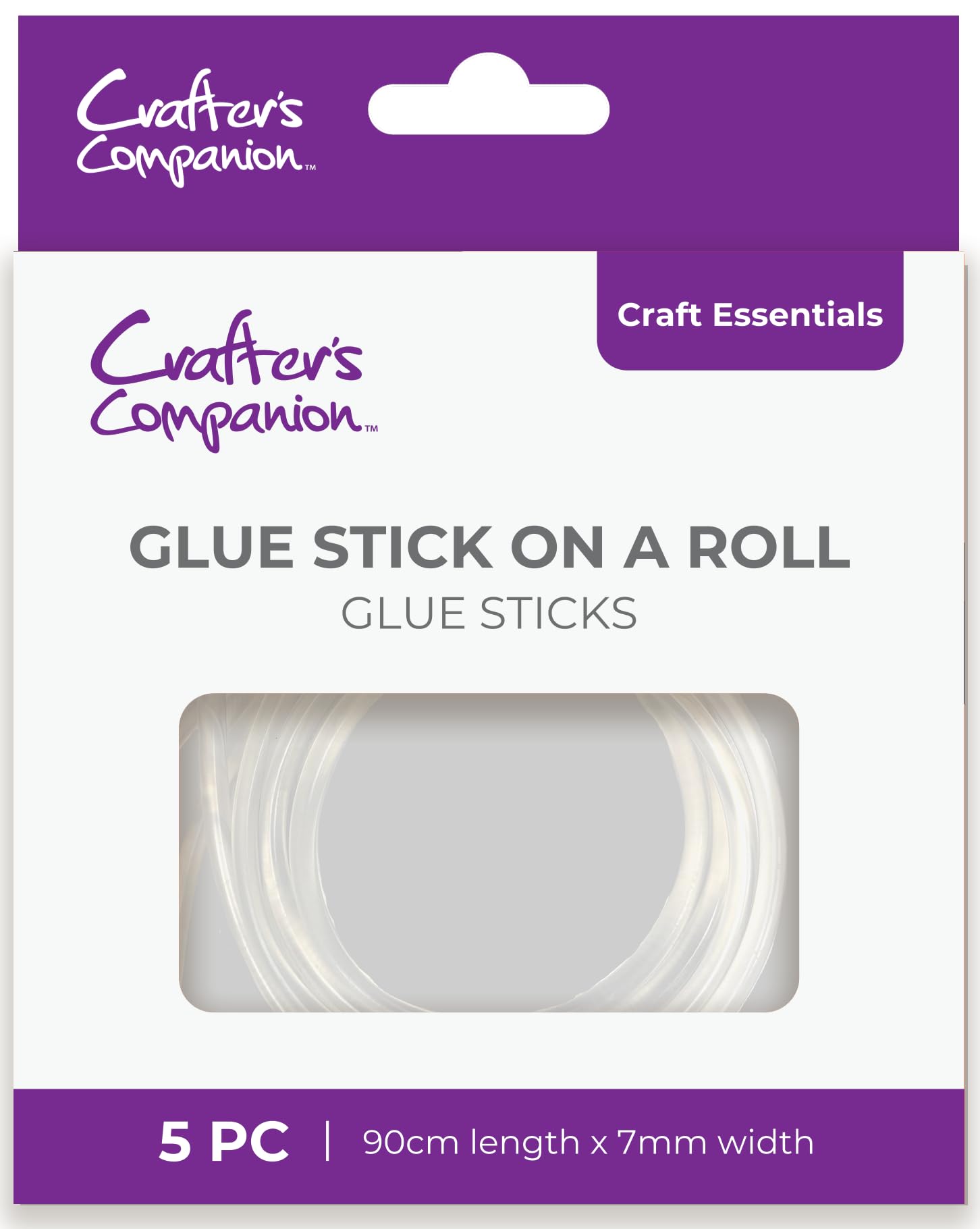 Crafter's Companion 7mm Glue Stick On a Roll - Pack of 5-90cm Length Each