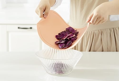 Miniatura 3 de doblé Tabla de cortar flexible antiarañazos para cortar, ranuras para jugos sin arañazos con mango de fácil agarre, antideslizante, apta para
