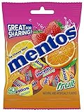 Mentos Chewy Mint Candy, Fruit, Individually Wrapped 40 Piece Bulk Peg Bag