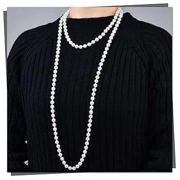 Set Gioielli Perle Finte Anni '20 - Collana, Braccialetto E Orecchini Pendenti, 3 Pezzi - Foto 6