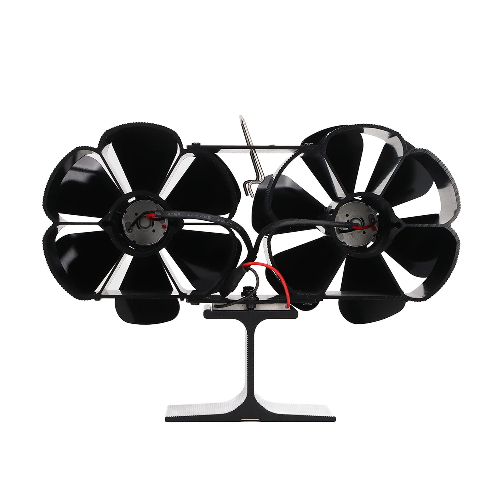 Garosa Ventilatore per Stufa a Legna 6 Pale, Tecnologia Avanzata con Velocità Maggiore e Volume D'Aria Amplificato, Design Silenzioso per Camino