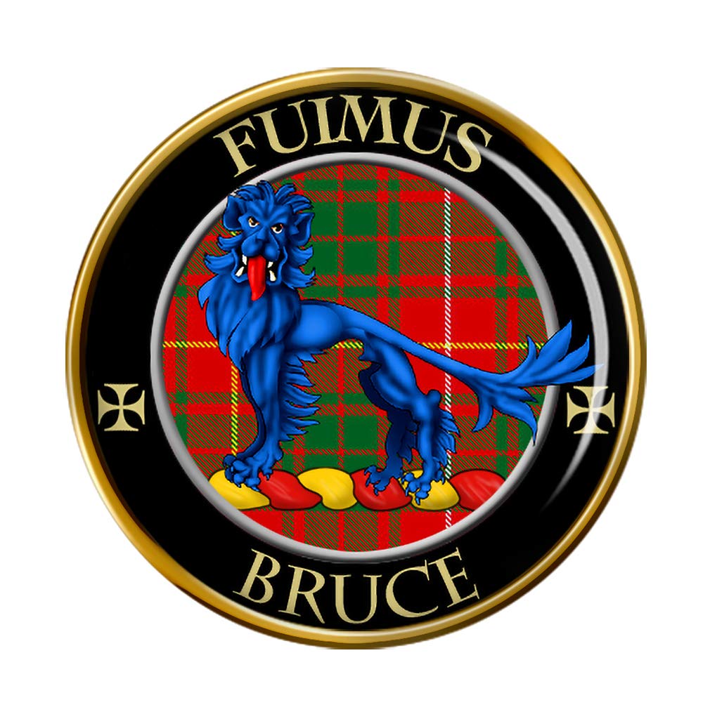 Family-Crests.com Men's Gold Bruce Scottish Clan Pin Badge