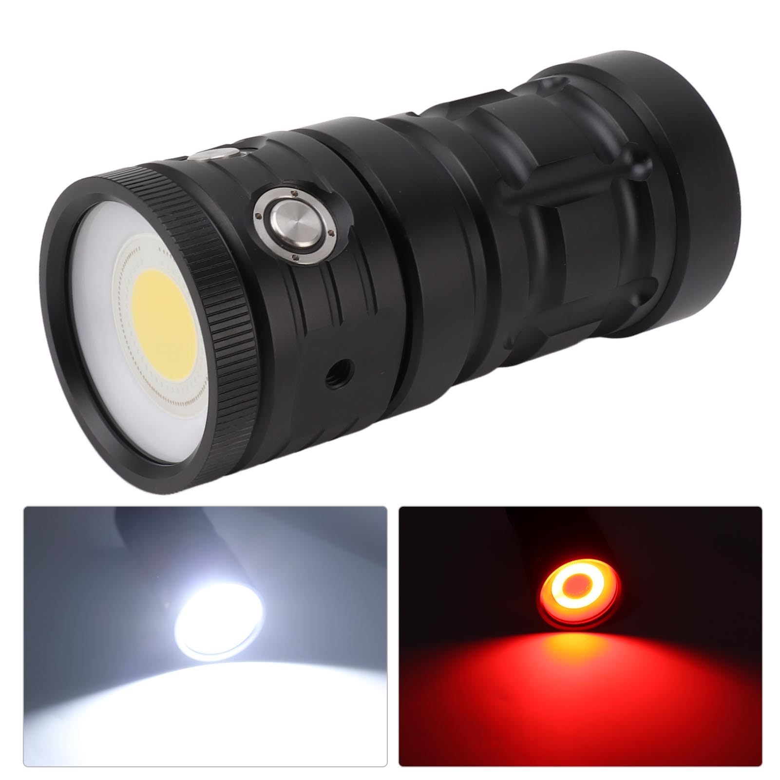Lampe de Plongée Sous-marine, 18 000 Lumens, étanche à 100 M, avec 3 Modes, Lampe de Poche Sous-marine Rechargeable, Lumière Sous-marine pour Plongée de Nuit, Sports Nautiques